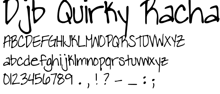DJB QUIRKY RACHAEL font